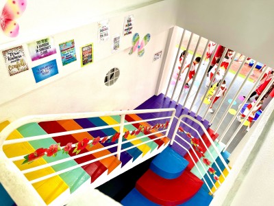 Rainbow stairs